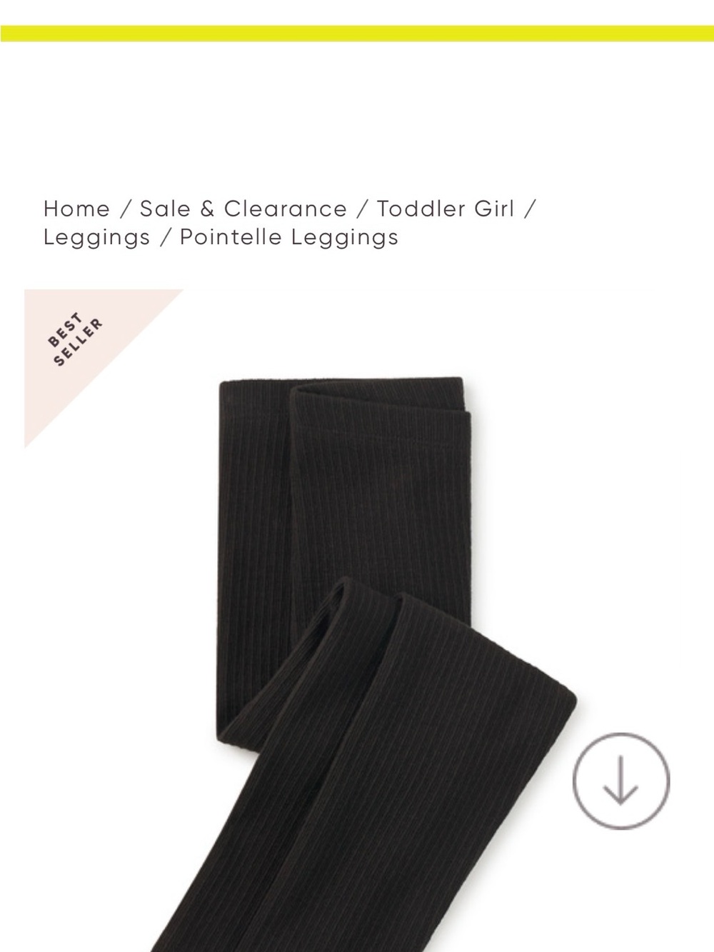 Tea Collection Black Pointelle Toddler Leggings